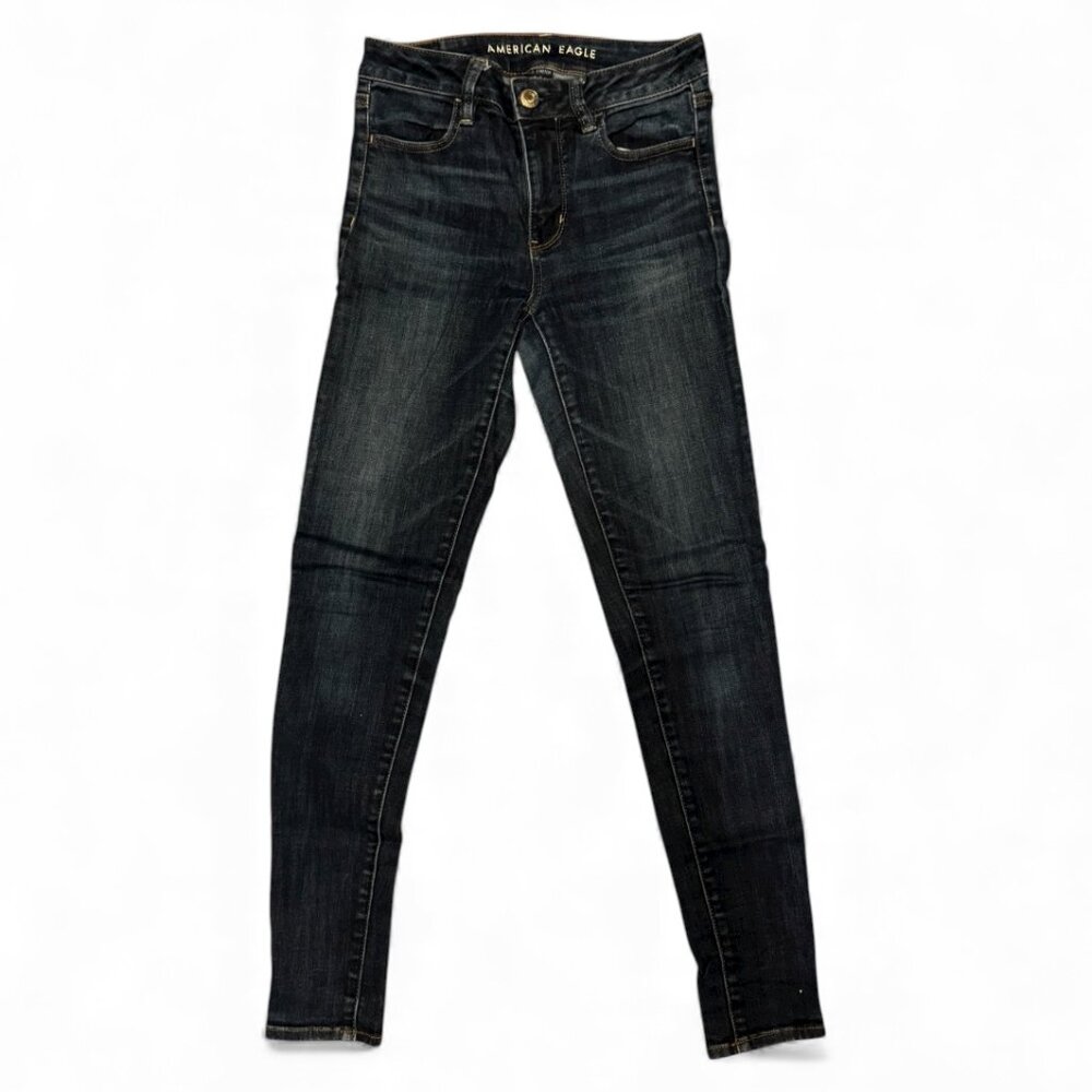 American Eagle Hi-Rise Jegging Jeans | Dark Wash | Size 4 Long | VGUC